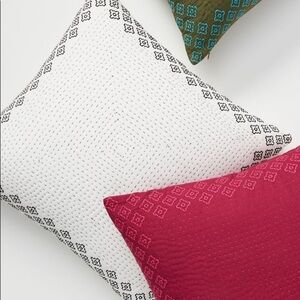 Anthropologie White and Black Accent Pillows